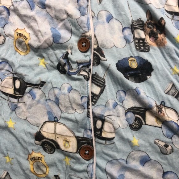 Posh Peanut Police Print Adult Pajamas - Picture 3 of 9